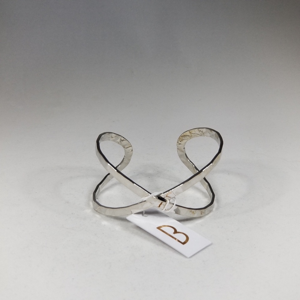 Silver Bancroft Rowan Hammered Infinity Cuff, NWT